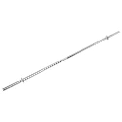 BARRA MACIÇA CROMADA 1,50MTS COM GRAMPOS