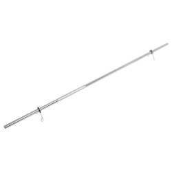 BARRA MACIÇA CROMADA 2,00MTS COM GRAMPOS