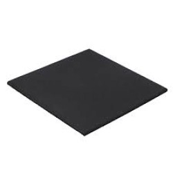PISO DE BORRACHA RECICLADA MÉDIO IMPACTO 50X50CM 15MM PRETO